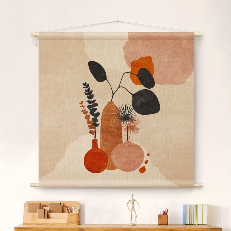 Wandteppich Boho Vasen