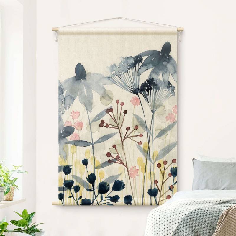 Wandteppich Wildblumen Aquarell II