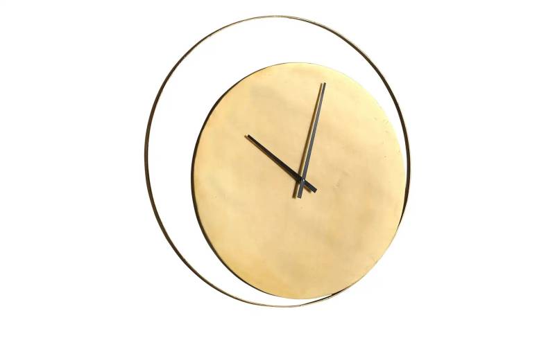Wanduhr 80 cm  ¦ gold ¦ Metall ¦ Maße (cm): T: 3.0  Ø: 80.0 Dekoration > Uhren & Wetterstationen - Möbel Kraft