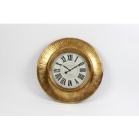 Wanduhr ø75 cm L+F Antik gold von Werner Voss