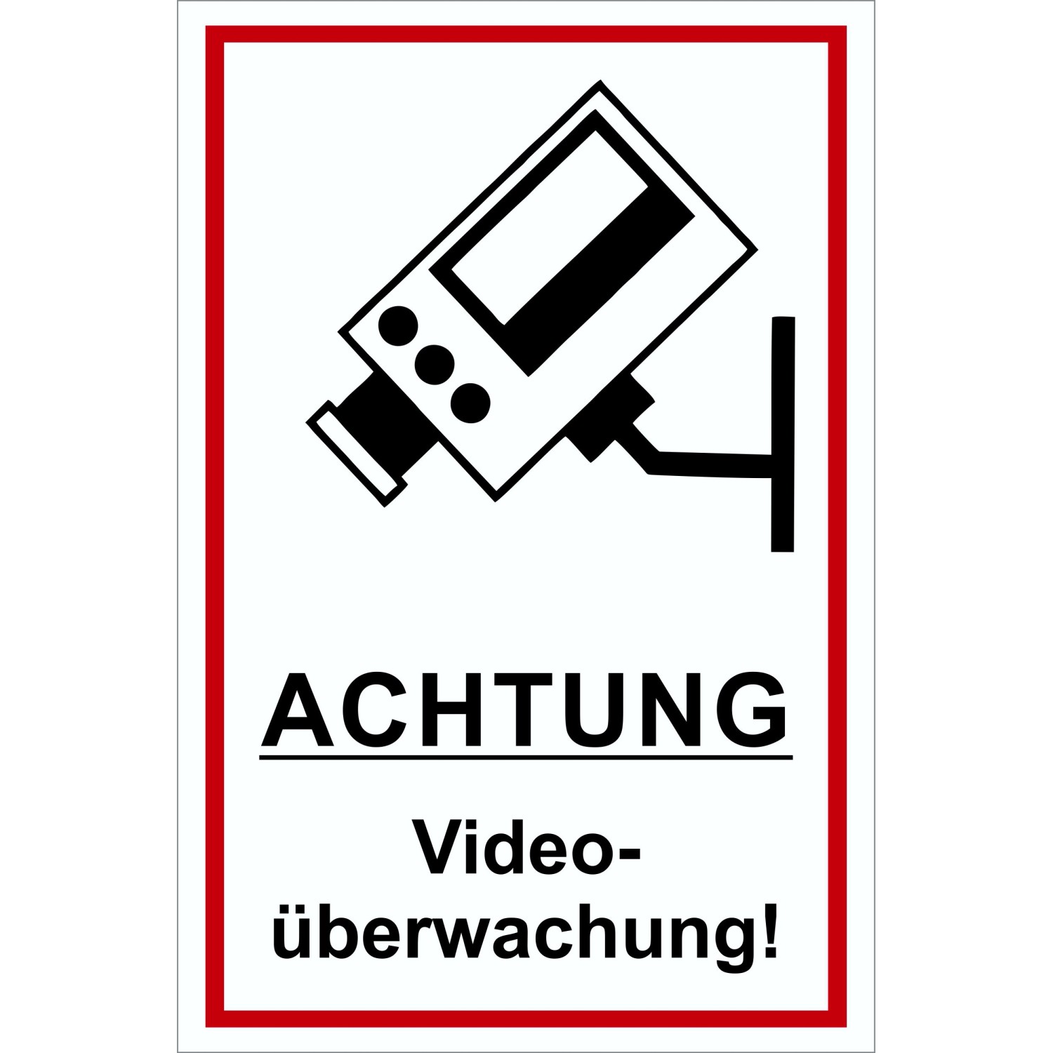 Warn- und Hinweissschild Achtung Videoüberwachu... 30 cm x 20 cm PST