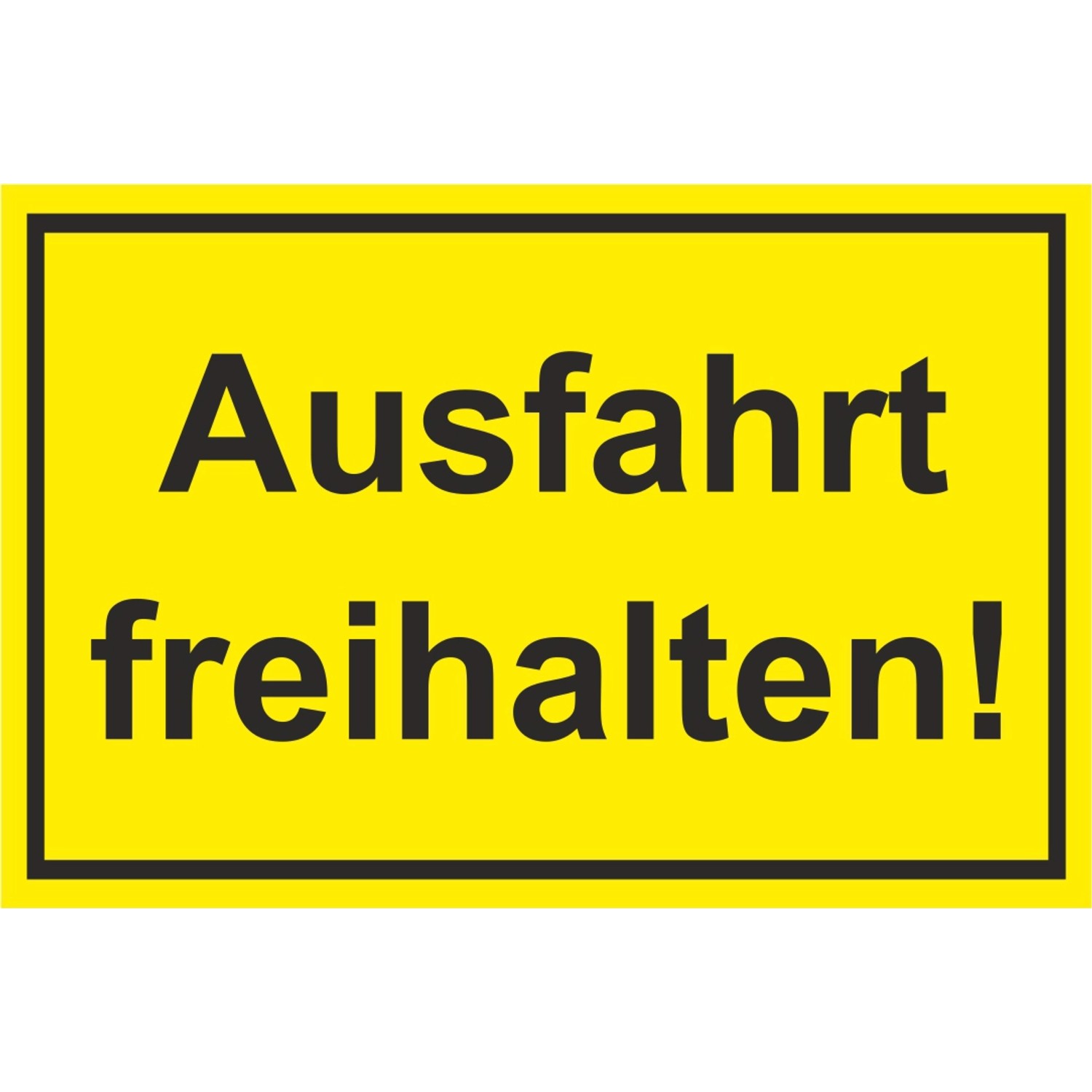 Warn- und Hinweissschild Ausfahrt freihalten 30 cm x 20 cm PST
