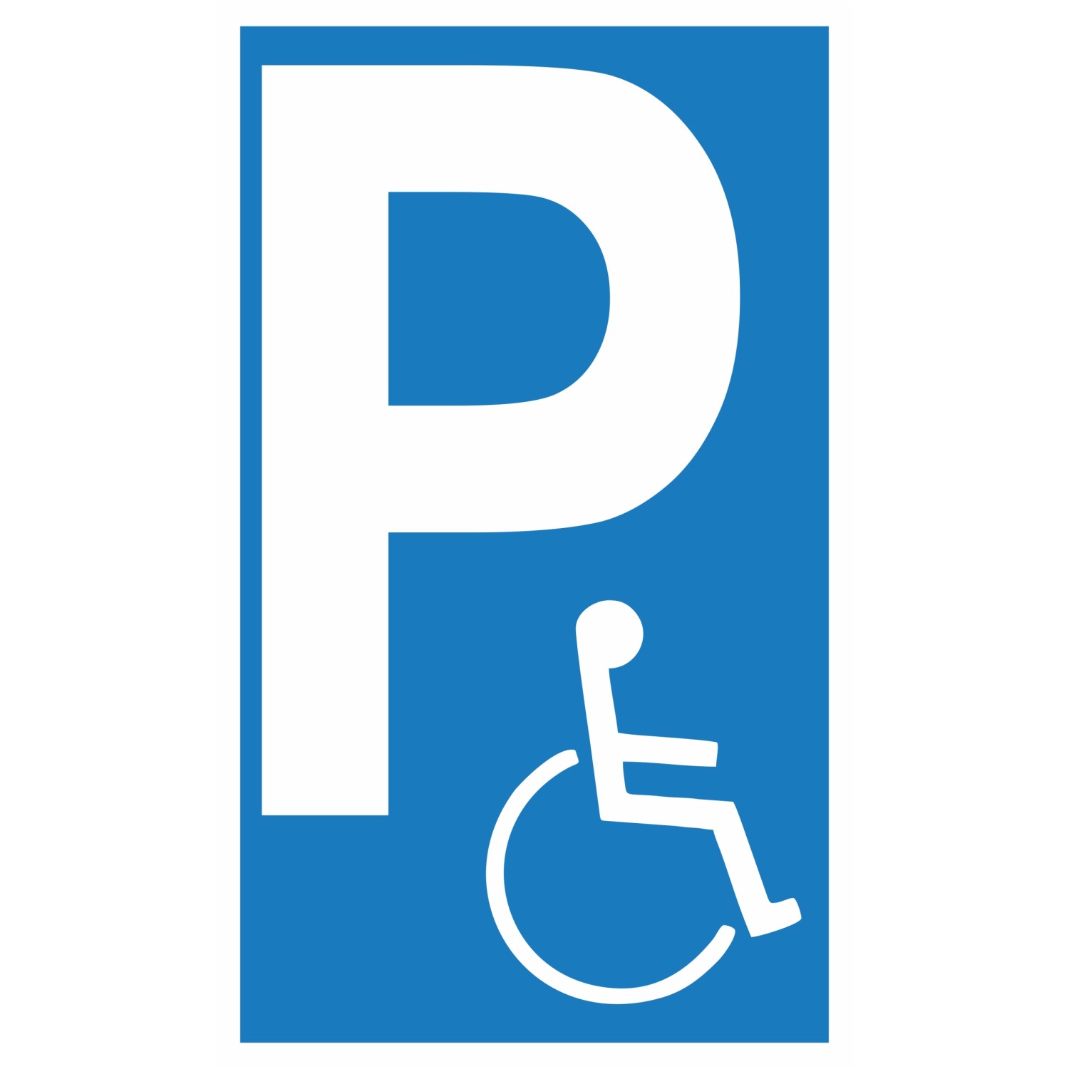 Warn- und Hinweissschild Behindertenparkplatz 25 cm x 15 cm PST