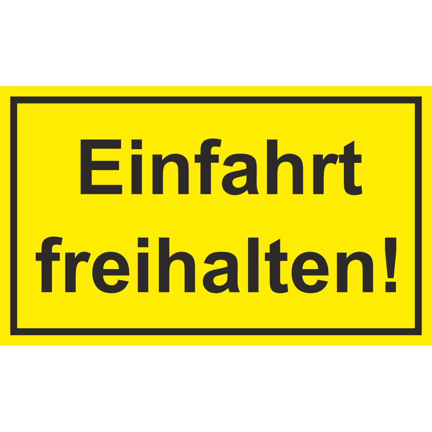 Warn- und Hinweissschild Einfahrt freihalten 25 cm x 15 cm PST