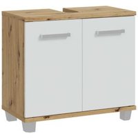 Waschbeckenunterschrank 2-trg VERIS von Forte Weiß / Artisan Oak
