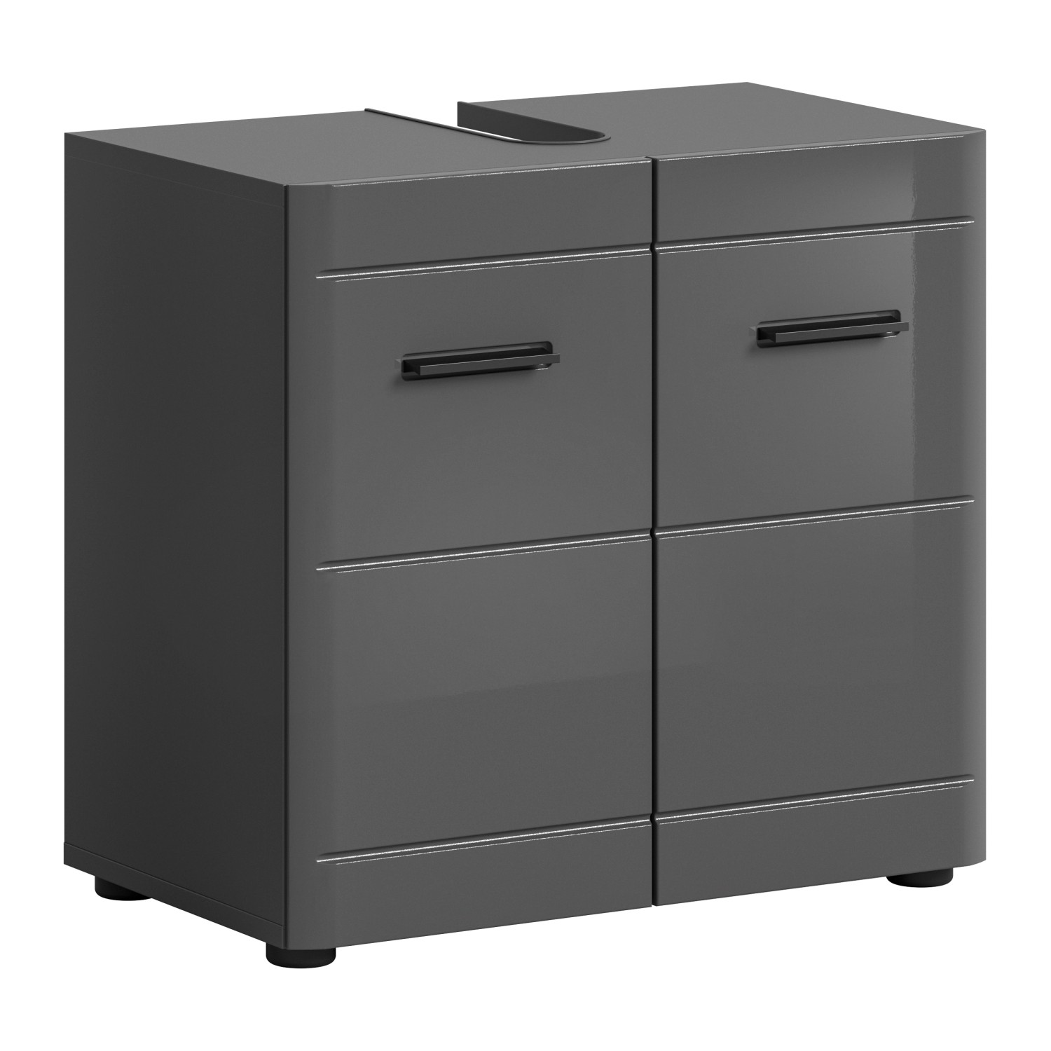 Waschbeckenunterschrank 60 cm x 56 cm x 34 cm Grau-Grau Waschbeckenunterschrank 60 cm x 56 cm x 34 cm Grau-Grau von xonox.home