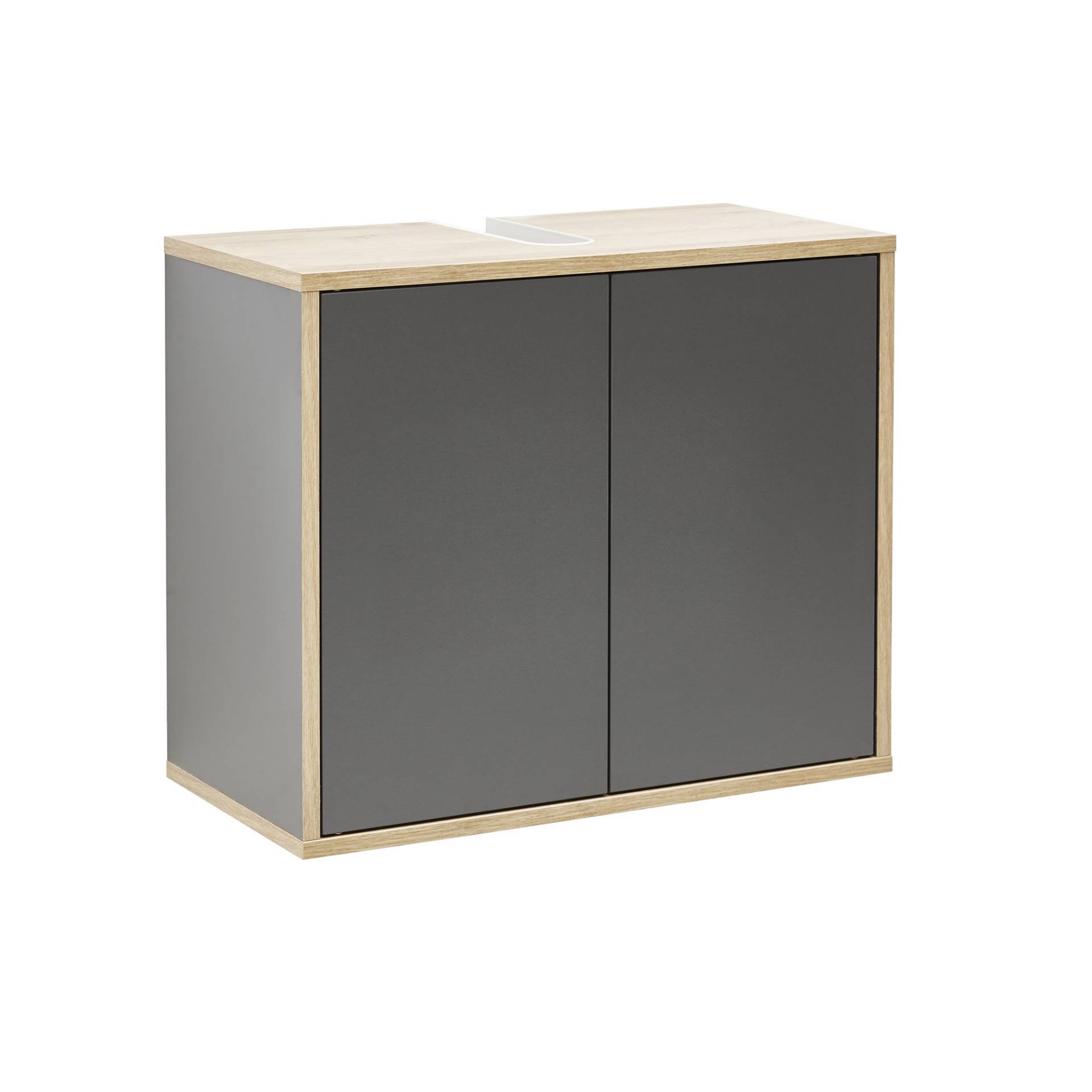 Fackelmann Waschbeckenunterschrank 'Finn' braun/anthrazit matt 60 x 50 x 30,5 cm Fackelmann Waschbeckenunterschrank 'Finn' braun/anthrazit matt 60 x 50 x 30,5 cm von Fackelmann