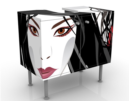 Waschbeckenunterschrank Asian Girl