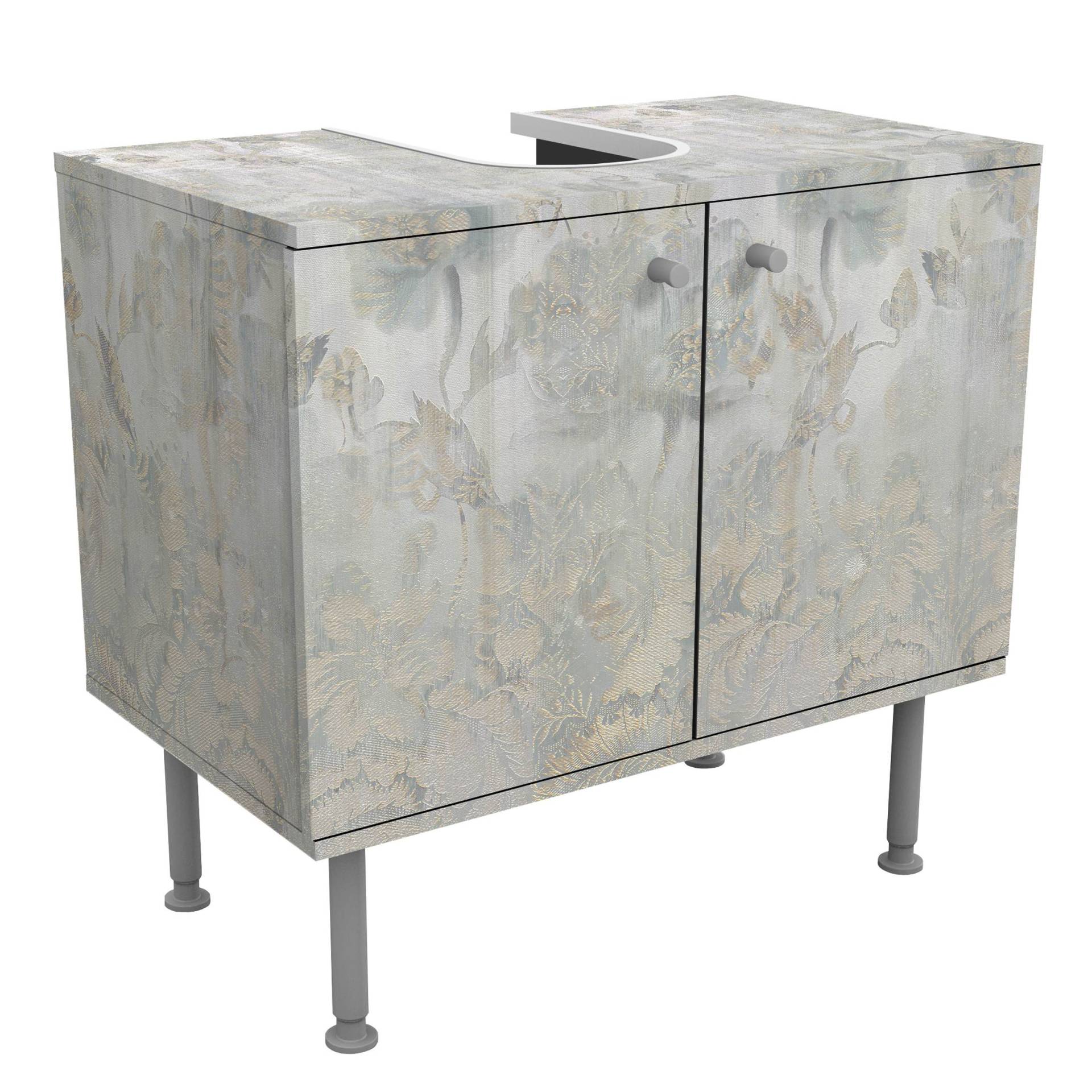Waschbeckenunterschrank Strukturierte Vintage Blumen
