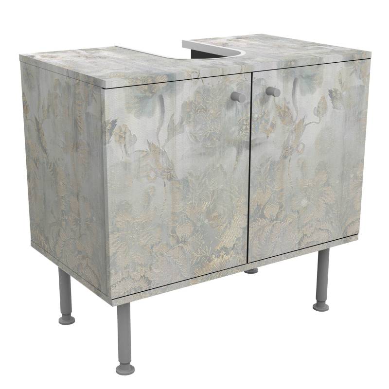 Waschbeckenunterschrank Strukturierte Vintage Blumen