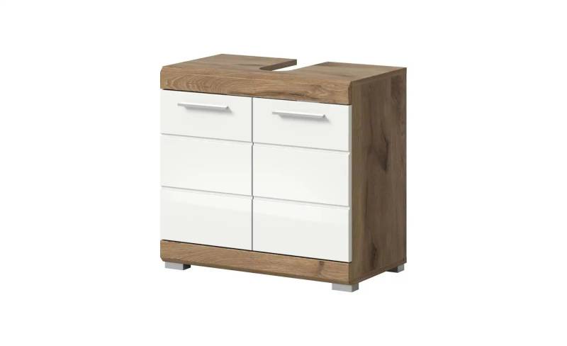 Waschbeckenunterschrank WALDSEE  Breite 60cm  2 Tür  2 Fächer  mit Siphonausschnitt  MDF-Front  in verschiedenen Farben erhältlich  Badmöbel  Badschrank  Kommode  Bad  Waldsee ¦ holzfarben ¦ Maße (cm): B: 37 H: 191 Schränke > Badschränke >...