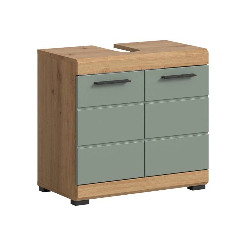 Waschbeckenunterschrank mit Türen 60 x 56 x 34 cm Front Salbei FSC®