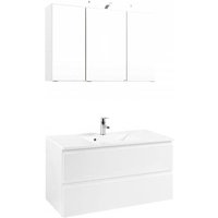 Waschtisch-Set 100 Cardiff inkl LED Beleuchtung von Held Möbel Weiß