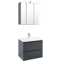 Waschtisch-Set 60 Cardiff inkl LED Beleuchtung von Held Möbel Graphit