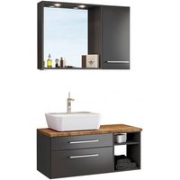 Waschtisch-Set 90 -B- Becken links Davos von Held Möbel Grau
