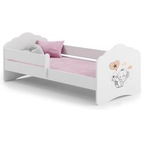Wave Einzelbett 160x80 mit Rausfallschutz - Elephant
