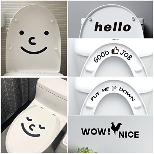 Wc Aufkleber Witziger, 'Put Me Down' Toilettendeckel Aufkleber Toilettendeckel Smiley-Gesicht Badezimmer Wandaufkleber Dekor (6er Pack) von Cosysparks