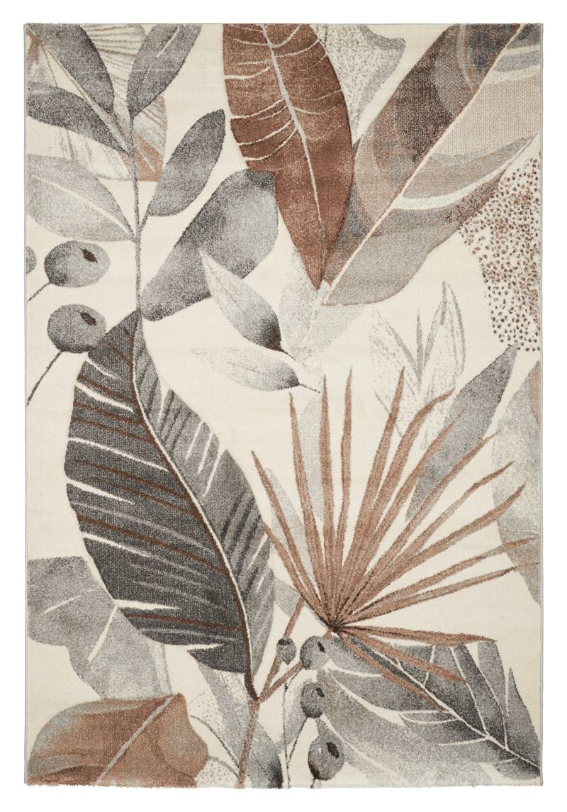Webteppich Flora 1 Creme ca. 80x150cm