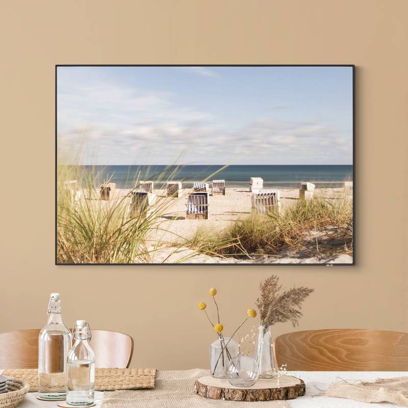 Wechselbild Ostsee und Strandkörbe