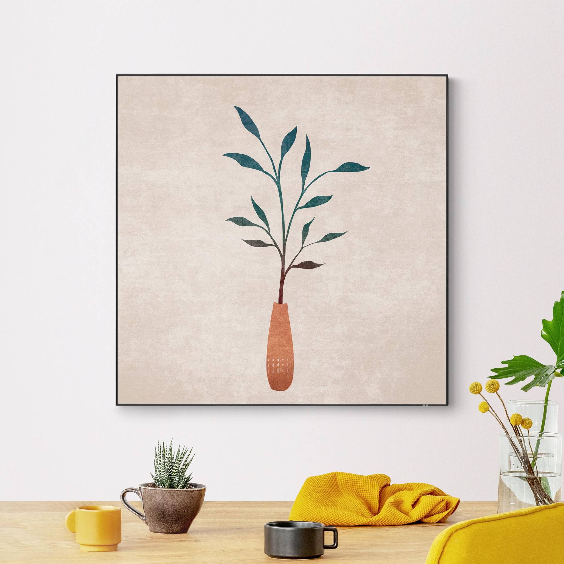 Wechselbild Boho Blätter in Vase I