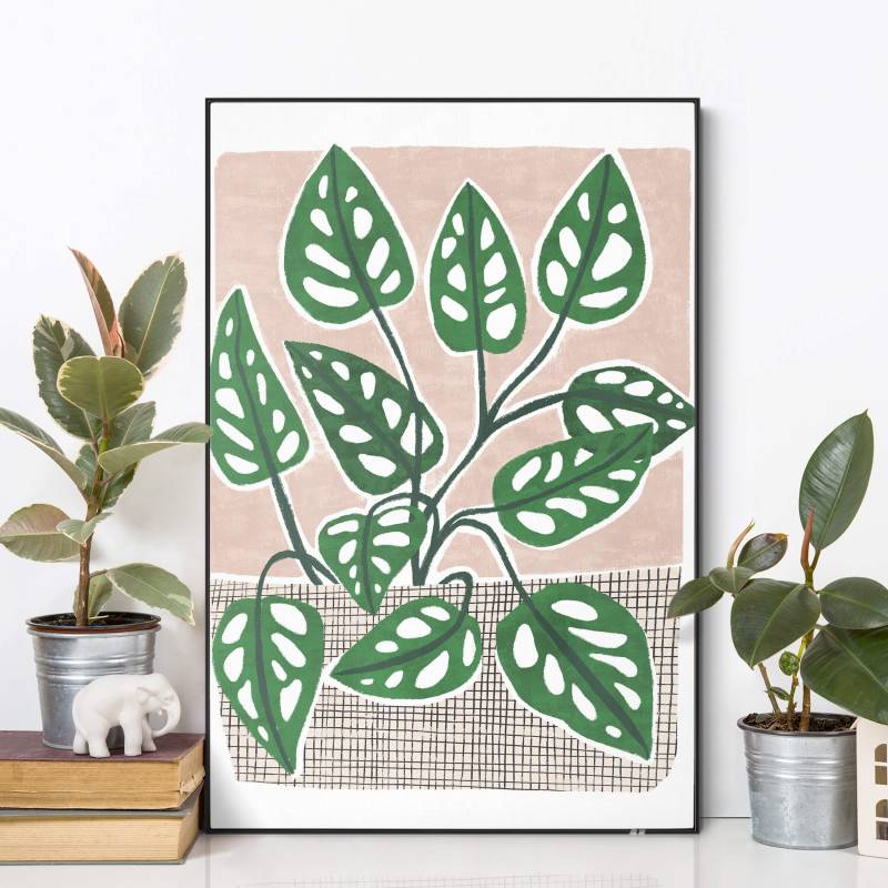 Wechselbild Monstera im Korb