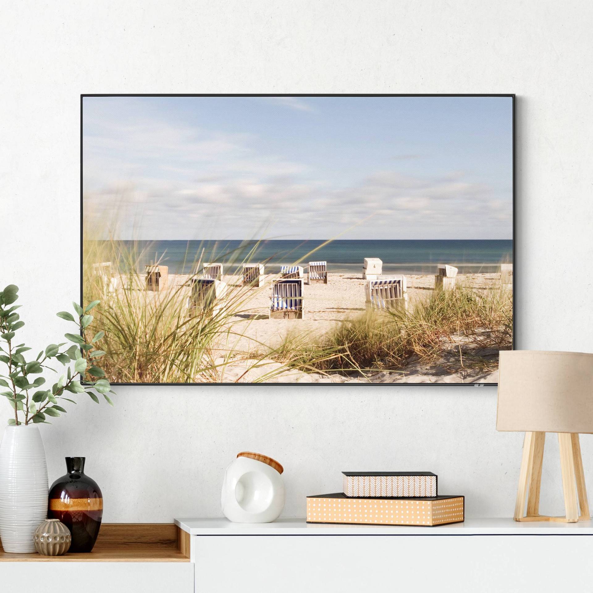 Wechselbild Ostsee und Strandkörbe