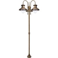 Wegeleuchte 3-flammig IP44 E27 210 cm Messing Glas von Ghidini Giovanni Battista