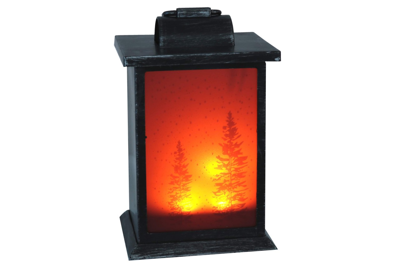 Weihnachtslaterne mit Lichteffekt & Hologramm 15 x 12 x 24cm