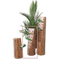 Weinständer LEON 100 cm hoch 1 Stück Teak Holz Natur Hellbraun