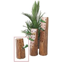 Weinständer LEON 60 cm hoch Teak Holz Natur Hellbraun