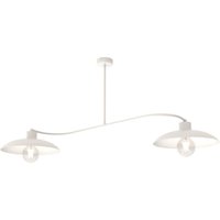 Weiße Deckenlampe 2-flammig Zeitlos E27 L:100 cm Metall Weiße Deckenlampe 2-flammig Zeitlos E27 L:100 cm Metall von Emibig
