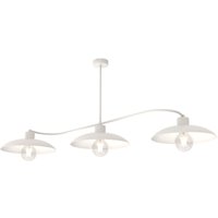 Weiße Deckenlampe 3-flammig Zeitlos E27 L:113 cm Metall Weiße Deckenlampe 3-flammig Zeitlos E27 L:113 cm Metall von Emibig