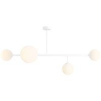 Weiße Deckenlampe Glas Kugel Metall E14 blendarm von ALDEX