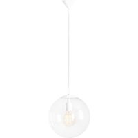 Weiße Pendelleuchte rund E27 Metall Glaskugel 30 cm Weiße Pendelleuchte rund E27 Metall Glaskugel 30 cm von ALDEX