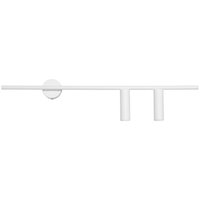 Weiße Wandleuchte Metall Zylinder GU10 T:5 cm 2-flammig von ALDEX