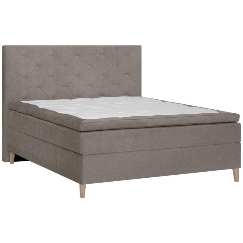 Welnova BOXSPRINGBETT Graubraun