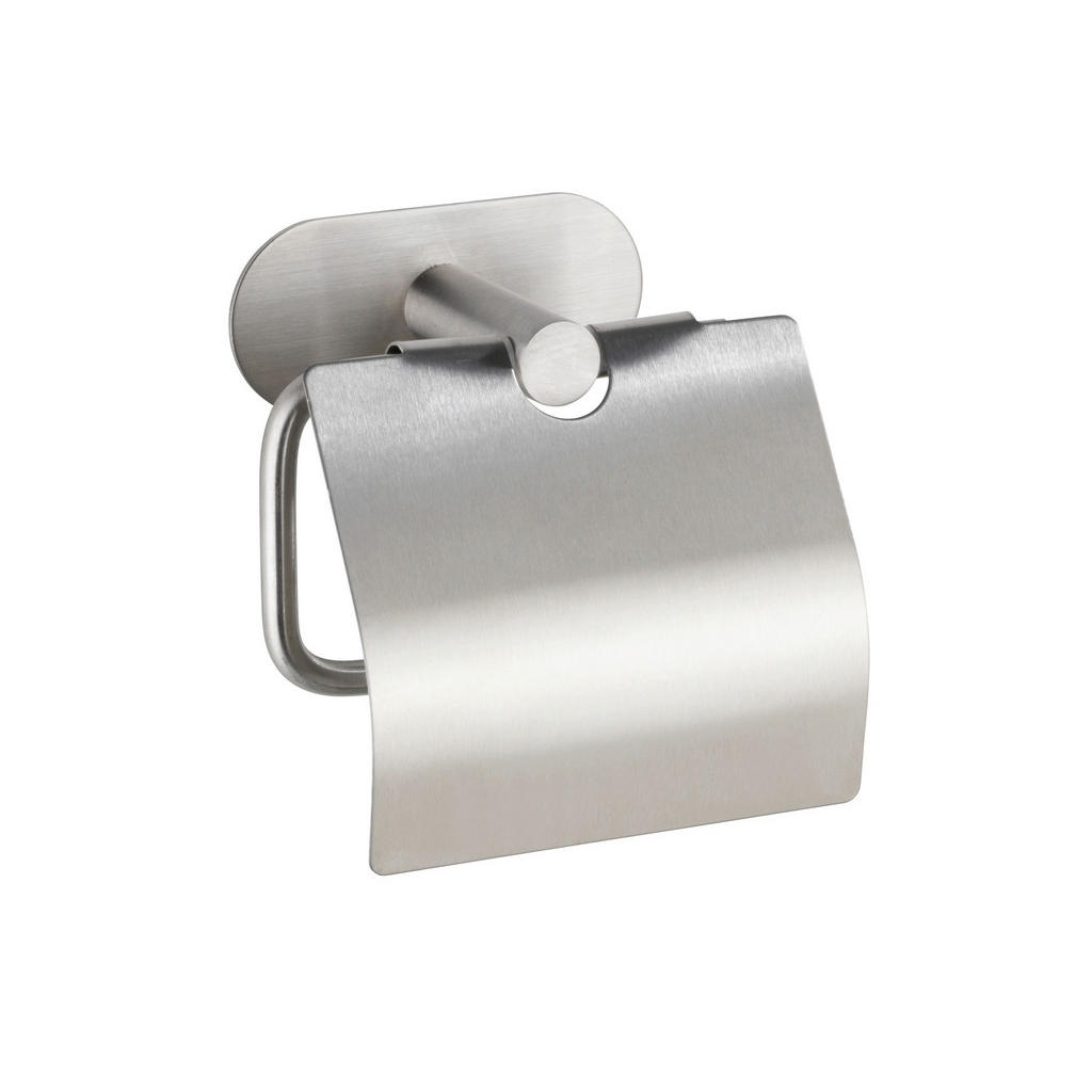 Wenko Toilettenpapierhalter, Silber, Metall, 14x12.5x7 cm, Badezimmer, WC Ausstattung, Toilettenpapierhalter von Wenko