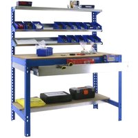 Proregal Werkbank buffalo mit Frontablage und Schubfach HxBxT 84x120x61cm Traglast 600kg Blau - Blau von PROREGAL - ZERTIFIZIERTE QUALITÄTSPRODUKTE