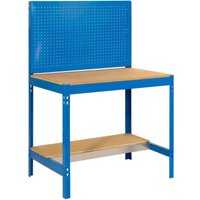 Proregal Werkbank buffalo mit Werkzeugwand HxBxT 84x150x61cm Traglast 600kg Verzinkt - Blau von PROREGAL - ZERTIFIZIERTE QUALITÄTSPRODUKTE