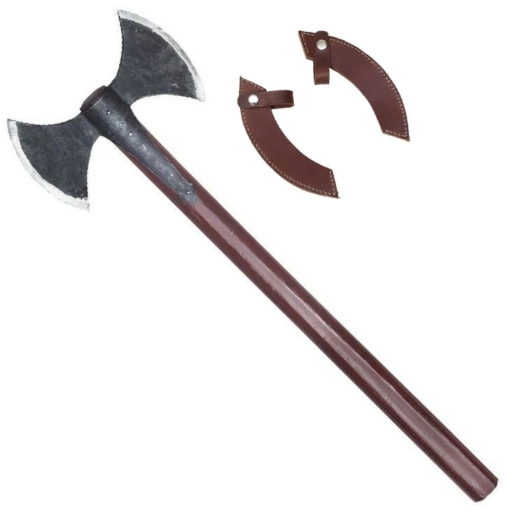 Wikinger Doppel-Axt 80cm + Lederschutz Wikinger Doppel-Axt 80cm + Lederschutz von Haller
