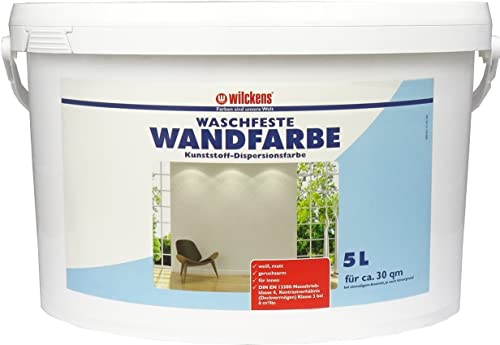 Wilckens Wandfarbe waschfest matt, 5 l, Weiß von Wilckens