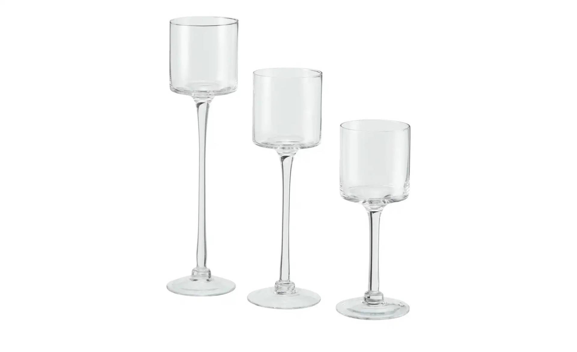 Windlicht  3er Set   ¦ transparent/klar ¦ Glas ¦ Maße (cm): H: 30  Ø: 7.5 Dekoration > Laternen & Windlichter - Möbel Kraft