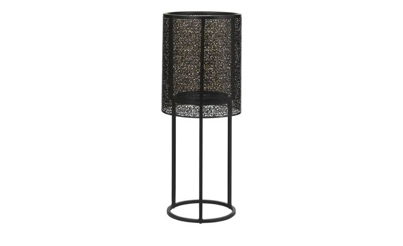 Windlicht auf Metallständer   ¦ schwarz ¦ Eisen ¦ Maße (cm): H: 77  Ø: 31 Accessoires > Kerzen & Kerzenständer - Höffner