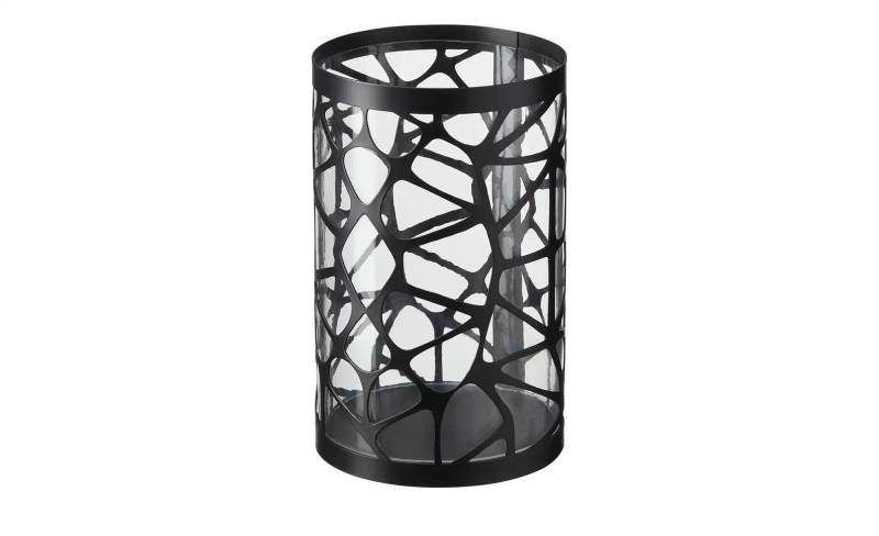Windlicht mit Glaseinsatz   ¦ schwarz ¦ Eisen,Glas ¦ Maße (cm): H: 29  Ø: 18.0 Dekoration > Laternen & Windlichter - Möbel Kraft