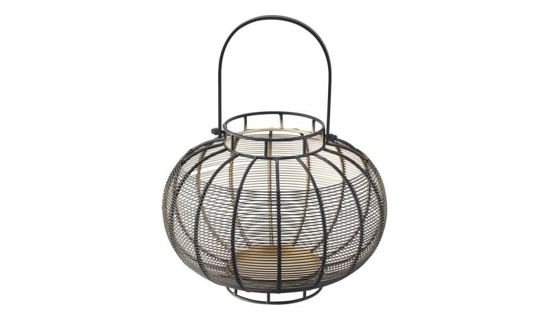 Windlicht   ¦ schwarz ¦ Eisen ¦ Maße (cm): H: 25  Ø: 33.0 Dekoration > Laternen & Windlichter - Möbel Kraft