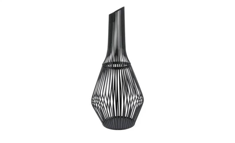 Windlicht   ¦ schwarz ¦ Eisen ¦ Maße (cm): H: 45  Ø: 19.5 Dekoration > Laternen & Windlichter - Möbel Kraft