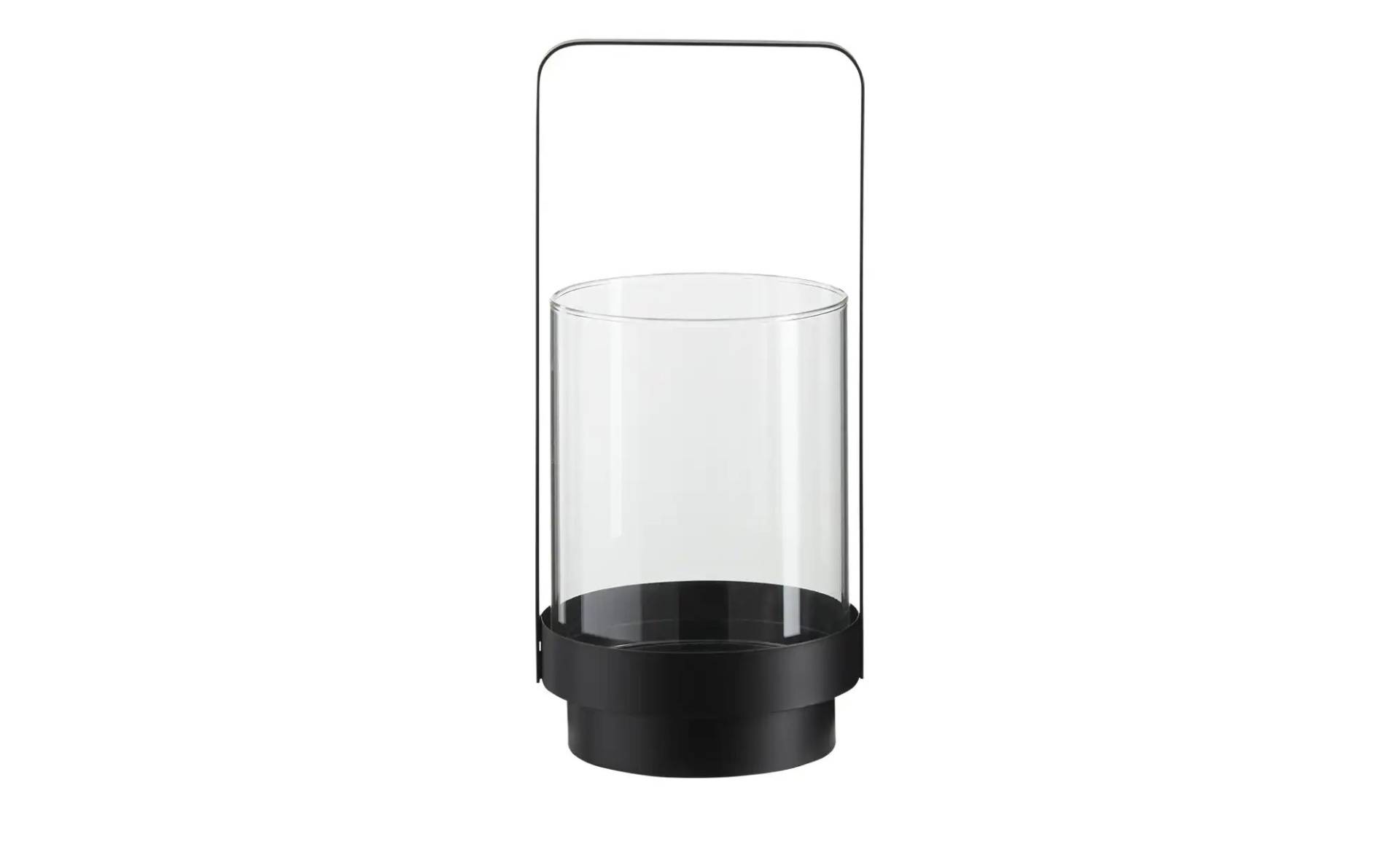 HOME STORY Windlicht   ¦ schwarz ¦ Metall,Glas ¦ Maße (cm): H: 33  Ø: 15.4 Dekoration > Laternen & Windlichter - Möbel Kraft