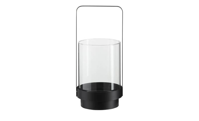 HOME STORY Windlicht   ¦ schwarz ¦ Metall,Glas ¦ Maße (cm): H: 33  Ø: 15.4 Dekoration > Laternen & Windlichter - Möbel Kraft