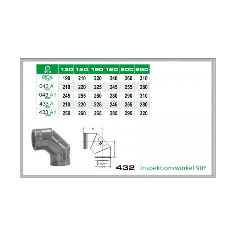 Winkel 90° mit Reinigungsöffnung für Schornsteinsets 130mm DW Winkel 90° mit Reinigungsöffnung für Schornsteinsets 130mm DW von KaminStore24