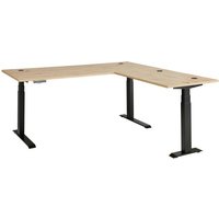 Winkelschreibtisch höhenverstellbar re./li. montierbar MEMPHIS von Innostyle Graphit / Artisan